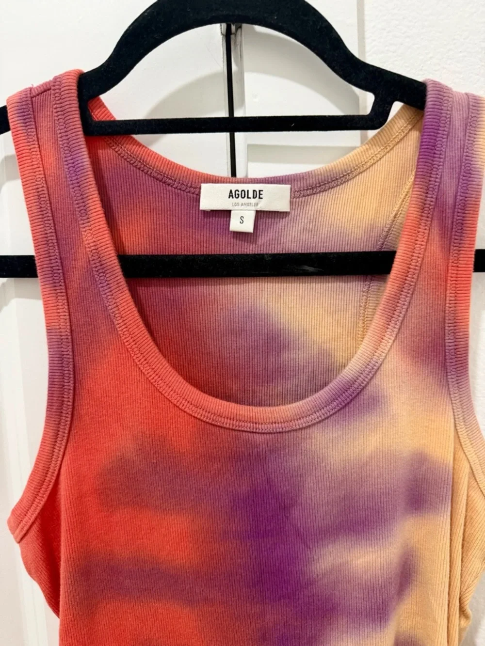 NWT AGOLDE Ribbed Tie-Dye Bodysuit in the Trip colorway - Picture 3 of 4